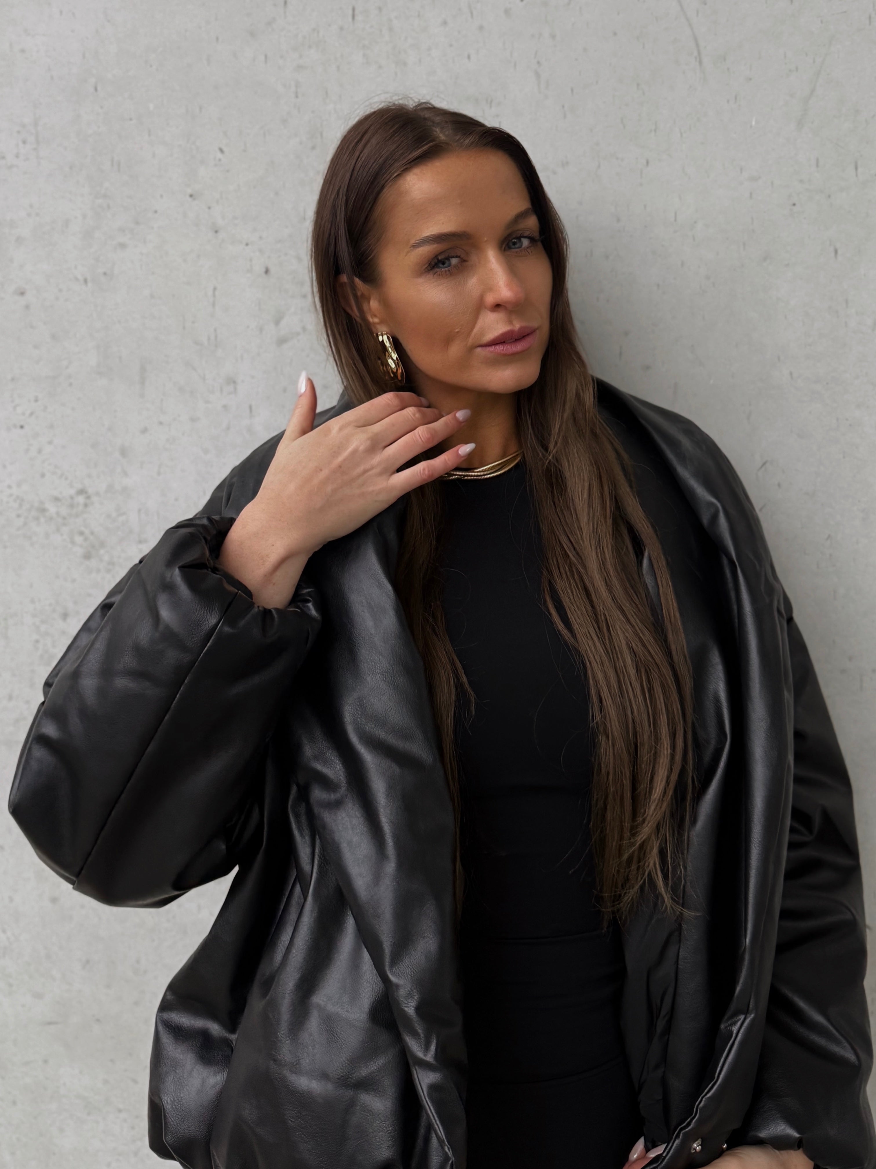 Bold Faux Leather Jacket