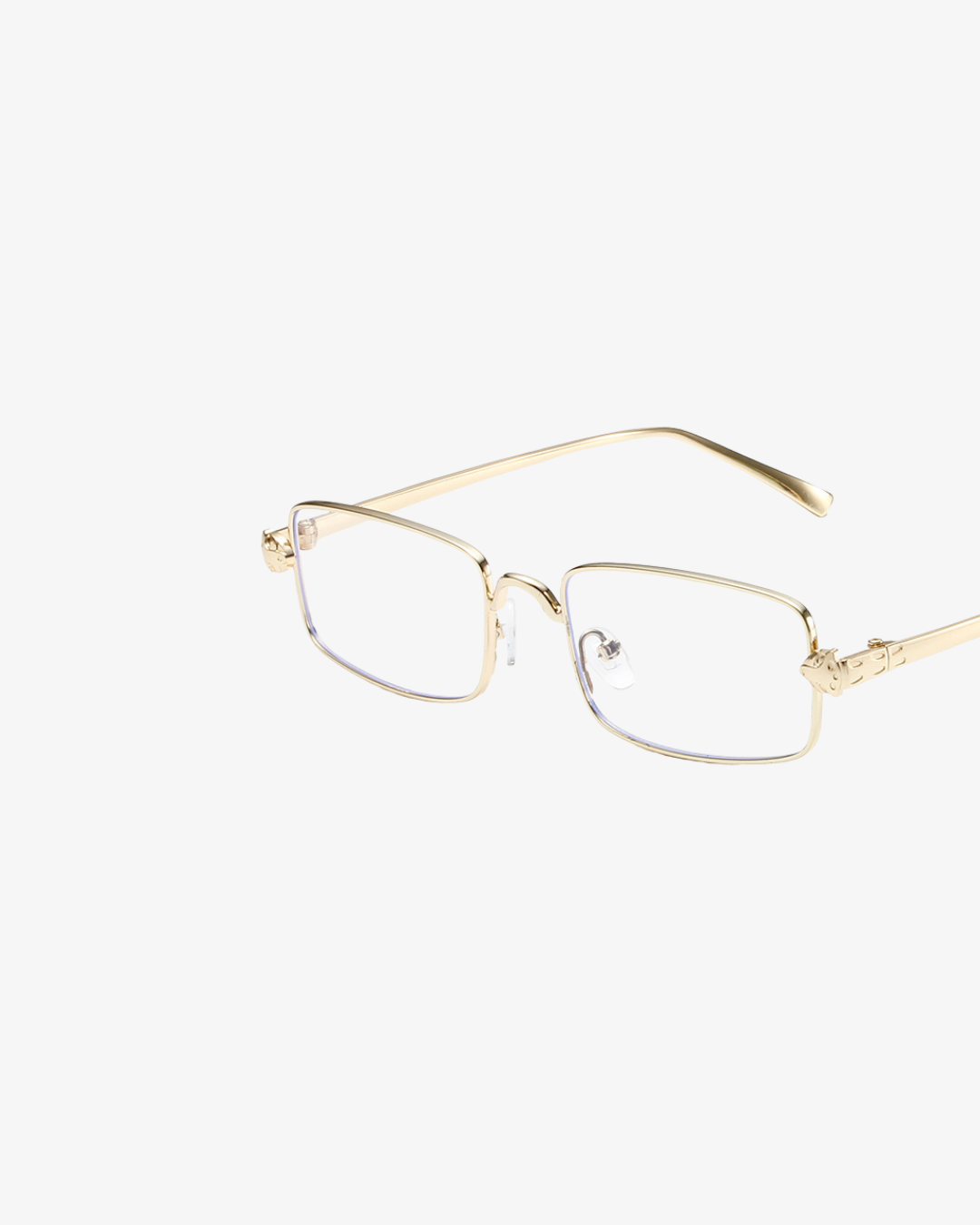 Classy Retro Sonnenbrille für Damen – kleine eckige Sonnenbrille aus Metall mit Leoparden-Details und UV400-Schutz – modisches Retro Accessoire für City-Looks, Outdoor-Abenteuer und trendige Alltagsoutfits