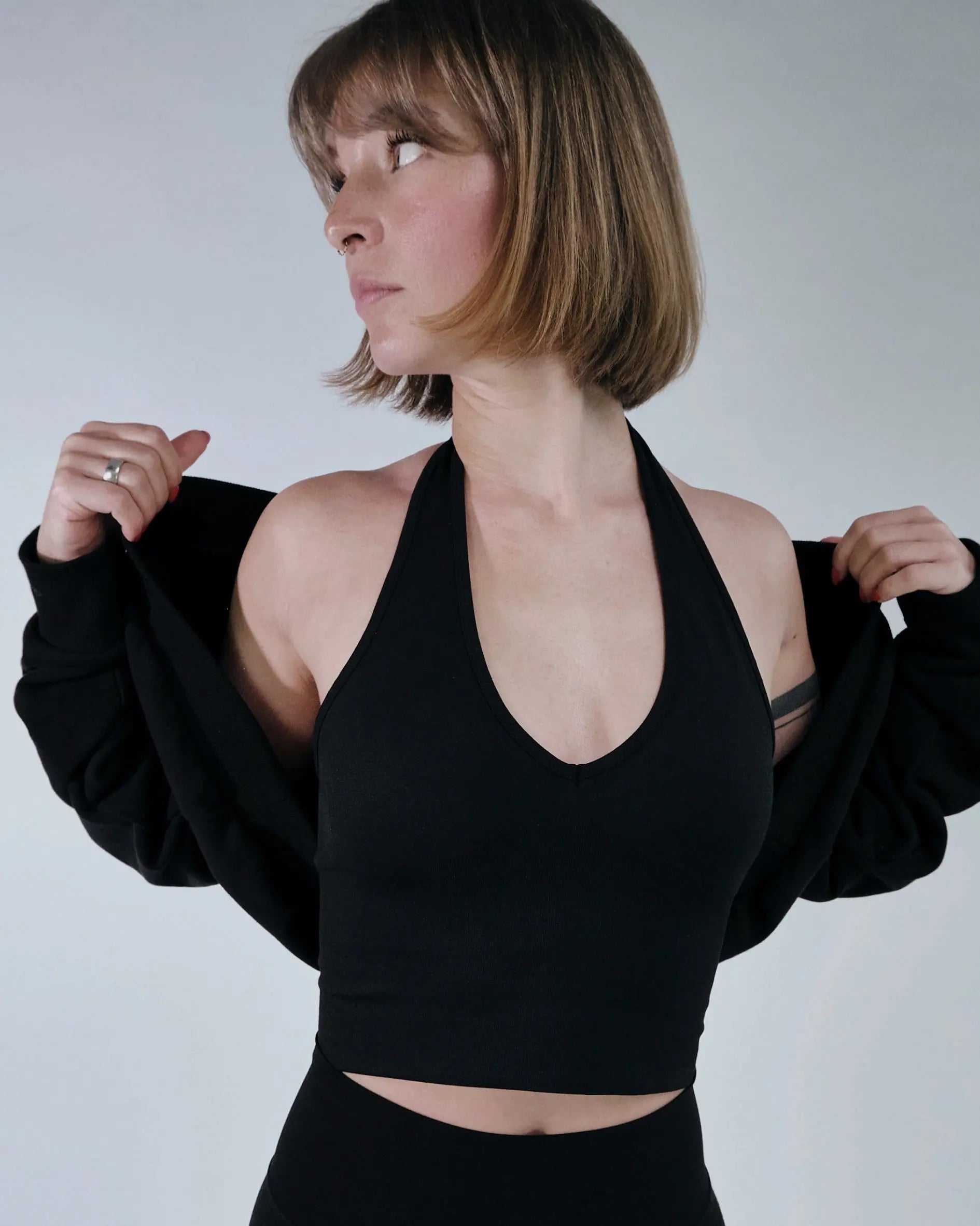 Ease Crop Cardigan te'sy